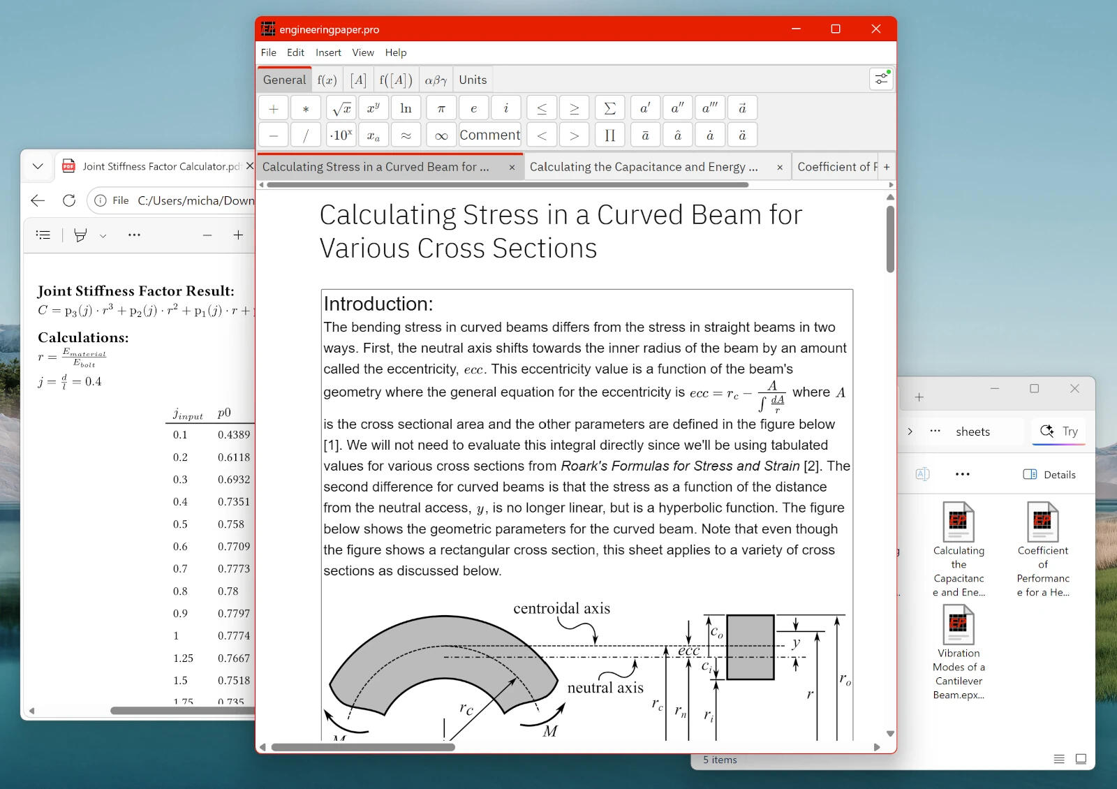 Example of shared EngineeringPaper.xyz sheet
